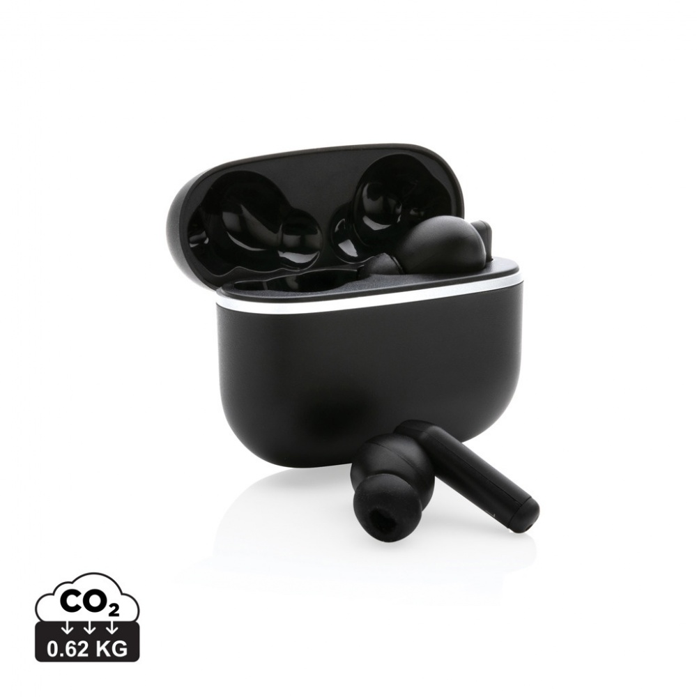 Logo trade promotional items image of: RCS recycled plastic Swiss Peak TWS earbuds 2.0