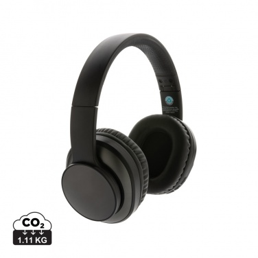 Logo trade corporate gift photo of: Terra RCS recycled aluminium wireless headphone