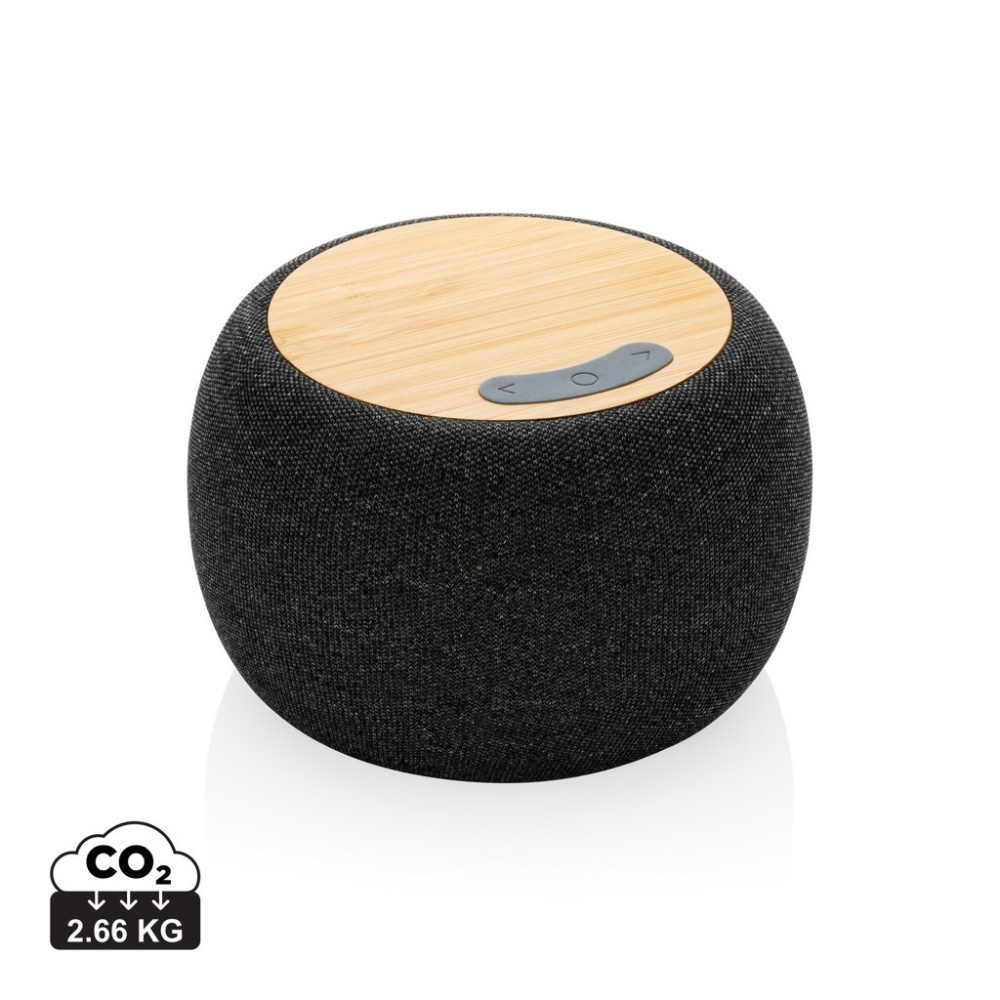 Logo trade promotional gift photo of: RCS Rplastic/PET and bamboo 5W speaker