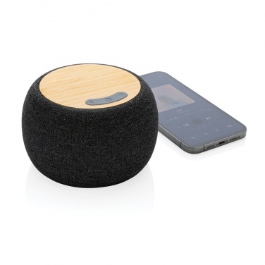 Logo trade promotional giveaways image of: RCS Rplastic/PET and bamboo 5W speaker