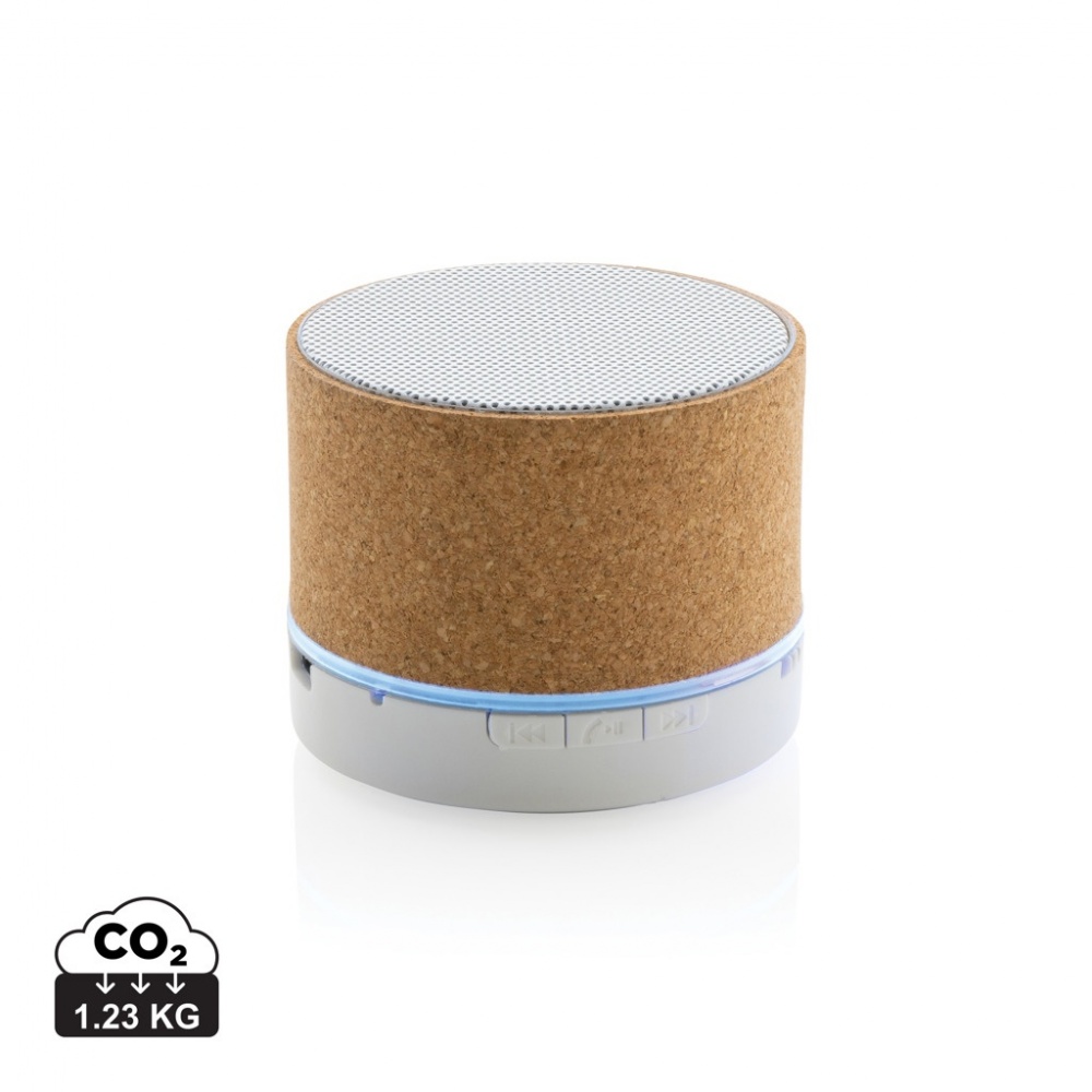 Logo trade promotional merchandise image of: Cork 3W wireless speaker