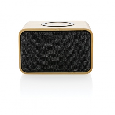 Logo trade advertising products image of: RCS Rplastic 3W speaker with bamboo 5W wireless