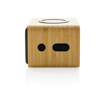 Logo trade promotional giveaways picture of: RCS Rplastic 3W speaker with bamboo 5W wireless