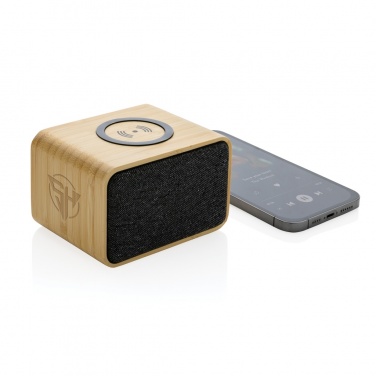 Logotrade advertising product image of: RCS Rplastic 3W speaker with bamboo 5W wireless