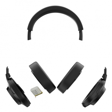 Logo trade business gifts image of: Irvine RCS recycled and repairable ANC wireless headphone