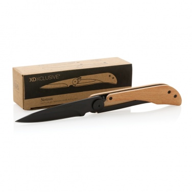 Logo trade advertising products picture of: Nemus Luxury Wooden knife with lock