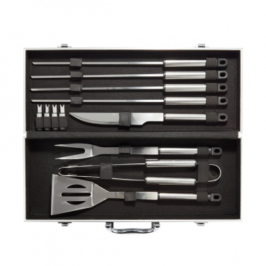 Logotrade promotional gift picture of: 12 pcs barbecue set in aluminium box