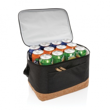 Logotrade promotional giveaway picture of: Impact AWARE™ XL RPET two tone cooler bag with cork detail