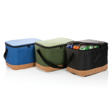 Logo trade business gifts image of: Impact AWARE™ XL RPET two tone cooler bag with cork detail