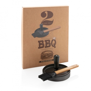 Logotrade promotional gifts photo of: BBQ set with hamburger press and brush