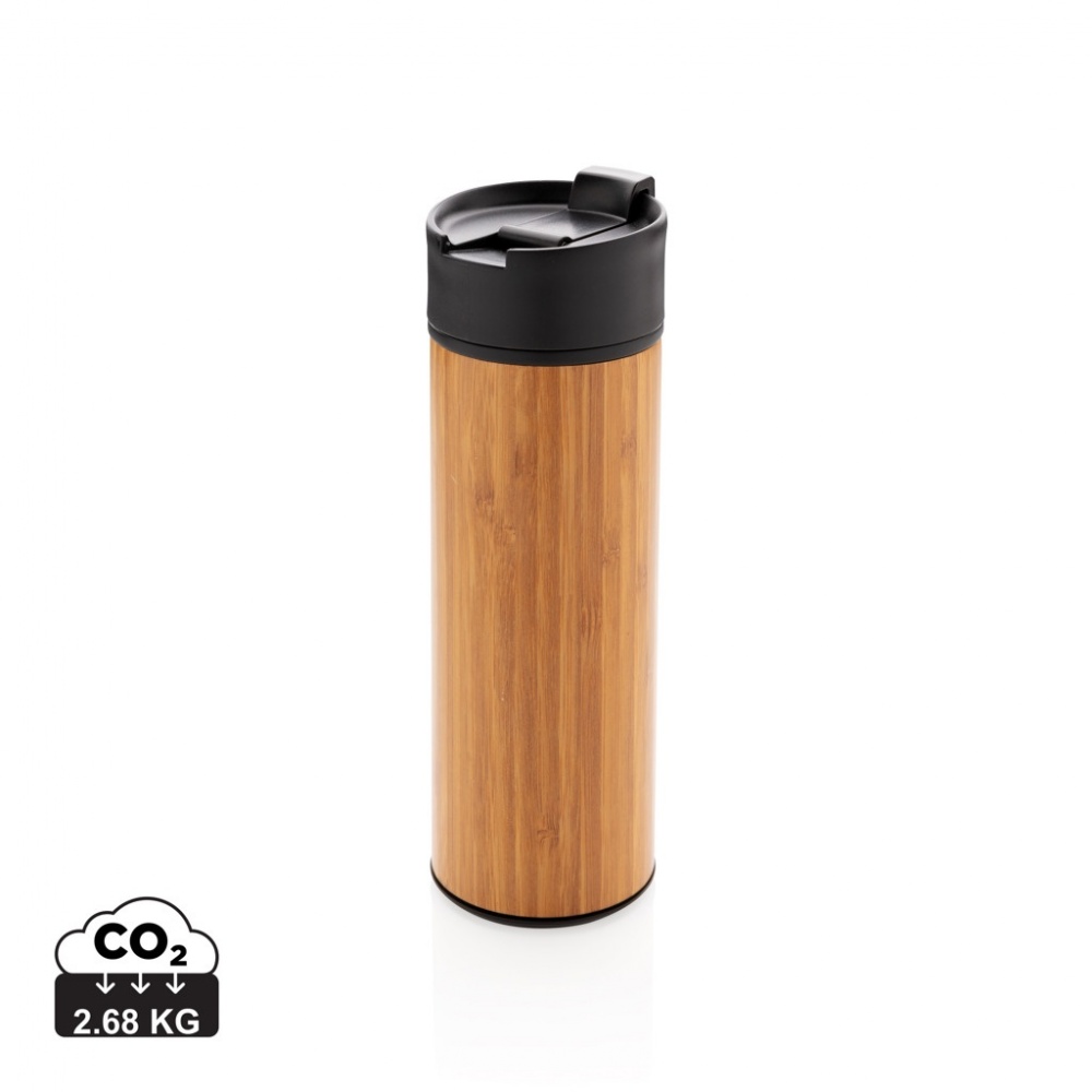 Logo trade promotional items picture of: Bogota vacuum bamboo coffee mug