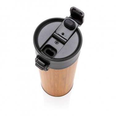 Logo trade promotional giveaways picture of: Bogota vacuum bamboo coffee mug