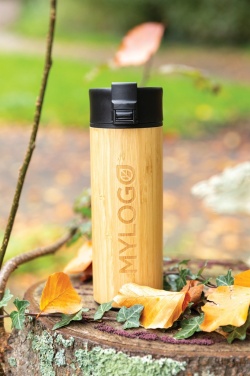 Logo trade promotional giveaways picture of: Bogota vacuum bamboo coffee mug