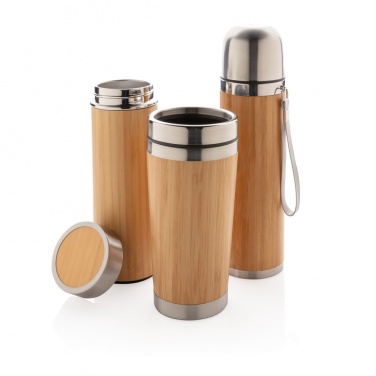 Logo trade promotional giveaways image of: Bamboo tumbler