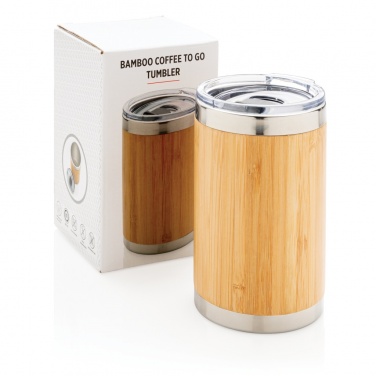 Logo trade promotional merchandise picture of: Bamboo coffee to go tumbler