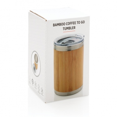 Logo trade business gifts image of: Bamboo coffee to go tumbler