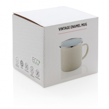 Logo trade promotional giveaways picture of: Vintage enamel mug