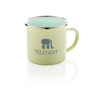 Logo trade advertising products image of: Vintage enamel mug