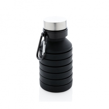 Logotrade promotional merchandise image of: Leakproof collapsible silicone bottle with lid