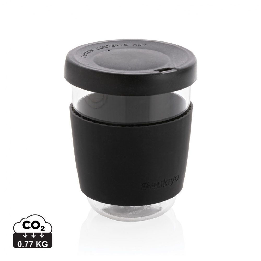 Logo trade promotional giveaways picture of: Ukiyo borosilicate glass with silicone lid and sleeve