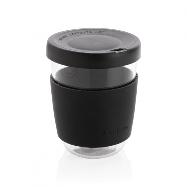 Logo trade promotional gifts image of: Ukiyo borosilicate glass with silicone lid and sleeve