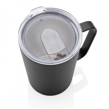 Logo trade promotional gifts picture of: RCS Recycled stainless steel modern vacuum mug with lid