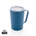 RCS Recycled stainless steel modern vacuum mug with lid, blue