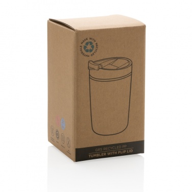 Logotrade promotional product image of: GRS Recycled PP tumbler with flip lid