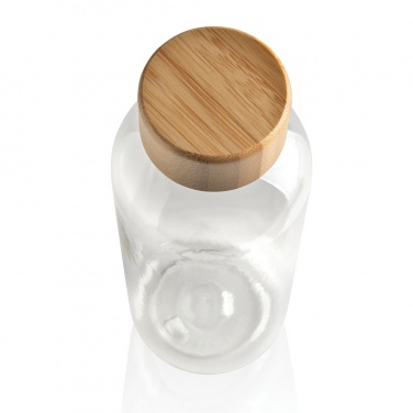 Logo trade promotional products image of: RCS RPET bottle with bamboo lid