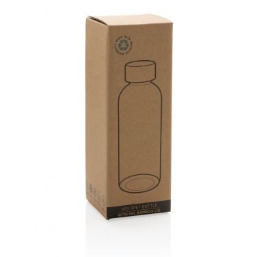 Logo trade promotional gift photo of: RCS RPET bottle with bamboo lid