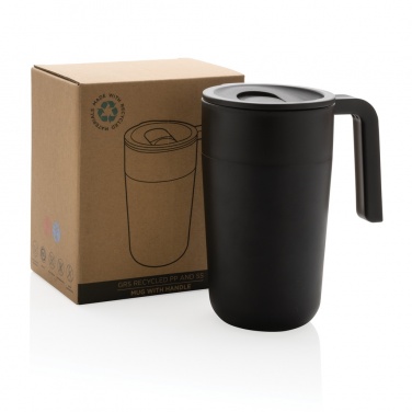 Logotrade promotional merchandise image of: GRS Recycled PP and SS mug with handle