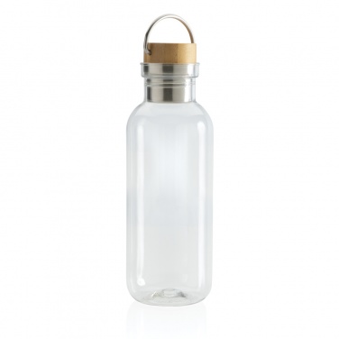 Logo trade advertising products image of: RCS RPET bottle with bamboo lid and handle