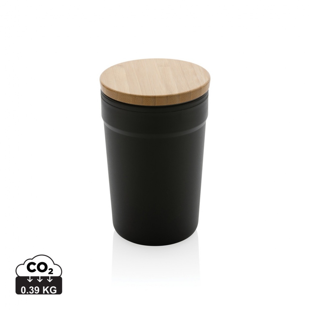 Logo trade promotional merchandise photo of: GRS certified recycled PP mug with bamboo lid