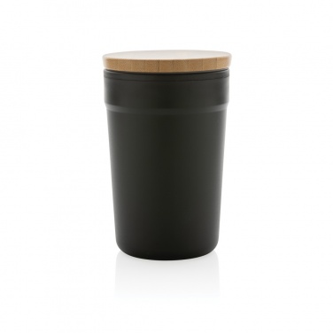 Logo trade advertising product photo of: GRS certified recycled PP mug with bamboo lid