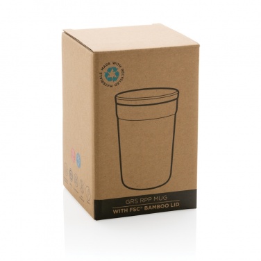 Logo trade promotional gifts picture of: GRS certified recycled PP mug with bamboo lid