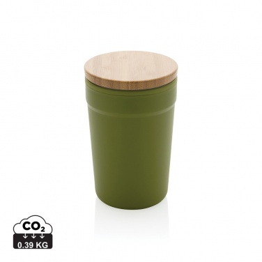 Logotrade promotional products photo of: GRS certified recycled PP mug with bamboo lid