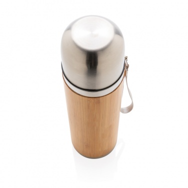 Logo trade promotional gifts image of: Bamboo vacuum travel flask