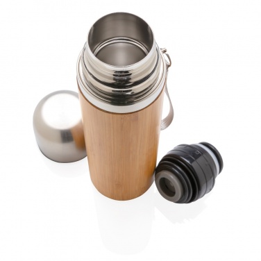 Logo trade promotional items picture of: Bamboo vacuum travel flask