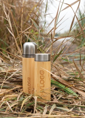 Logo trade advertising product photo of: Bamboo vacuum travel flask