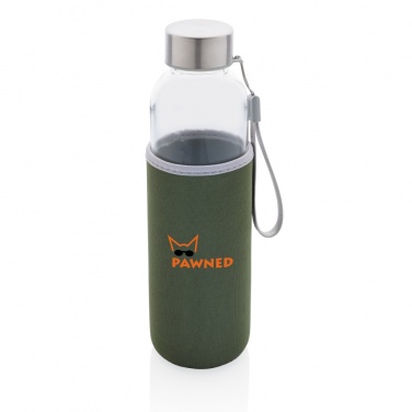 Logo trade promotional merchandise image of: Glass bottle with neoprene sleeve