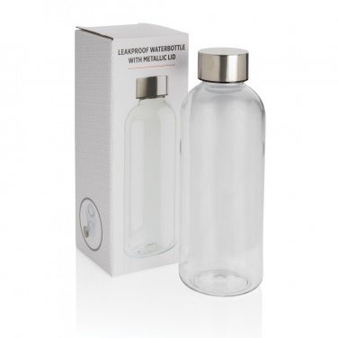 Logo trade promotional merchandise image of: Leakproof water bottle with metallic lid