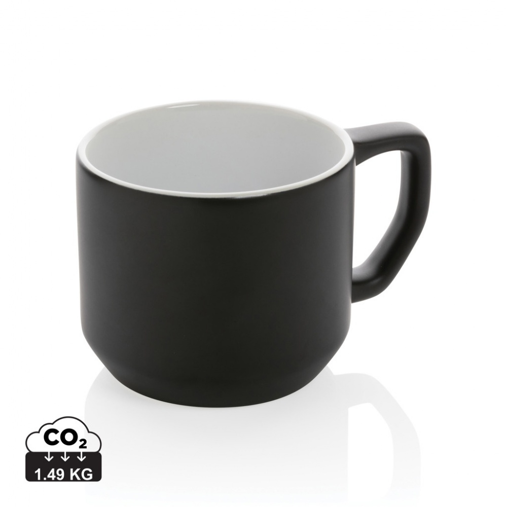 Logotrade promotional product picture of: Ceramic modern mug 350ml