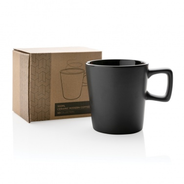 Logo trade promotional gifts picture of: Ceramic modern coffee mug 300ml