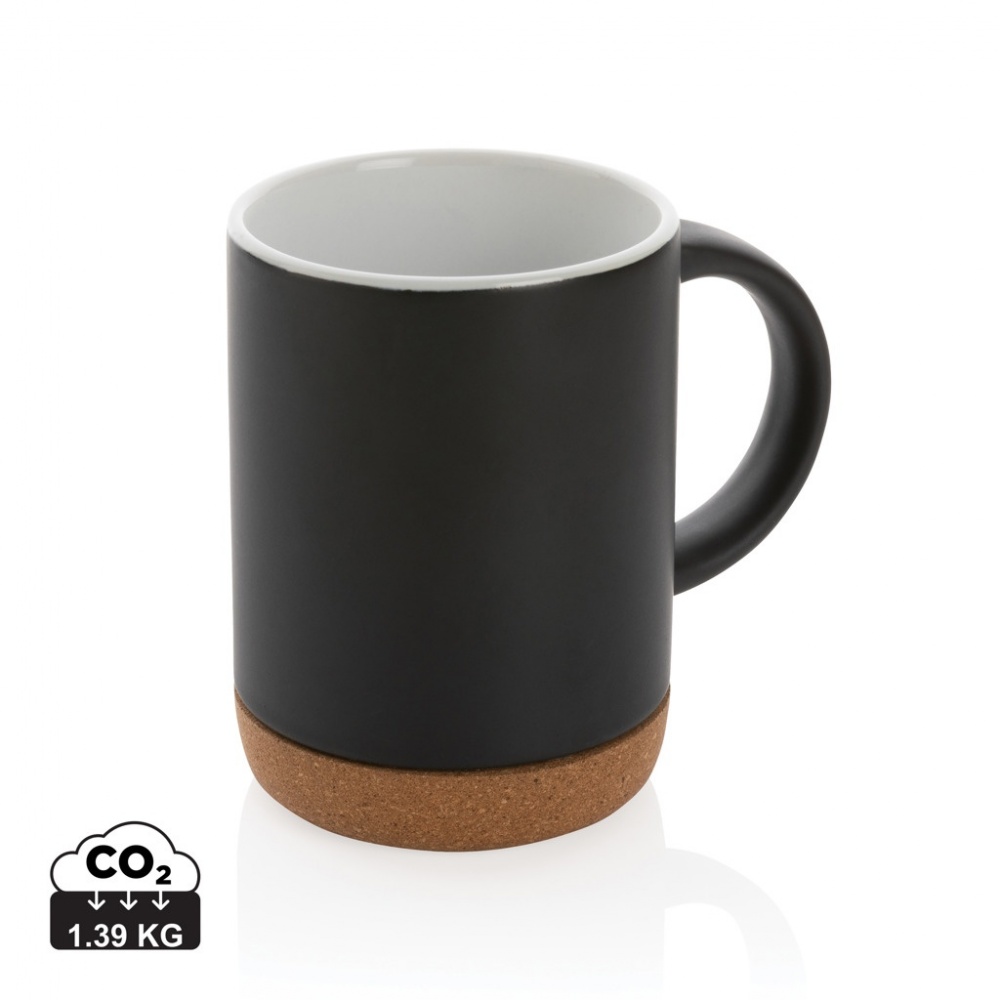 Logo trade promotional products image of: Ceramic mug with cork base 280ml