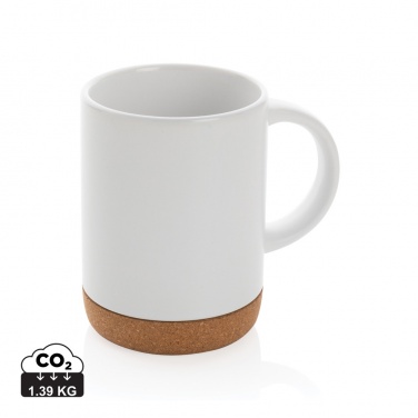 Logo trade promotional products image of: Ceramic mug with cork base 280ml