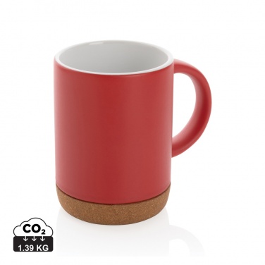 Logo trade promotional gifts picture of: Ceramic mug with cork base 280ml