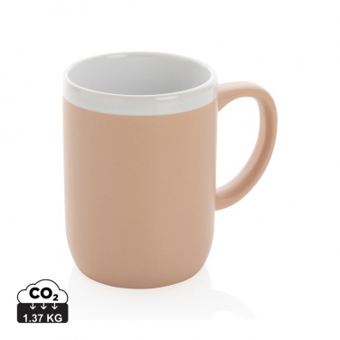 Logo trade corporate gifts image of: Ceramic mug with white rim 300ml