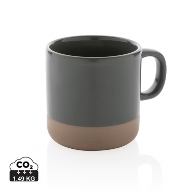 Logo trade promotional giveaways image of: Glazed ceramic mug 360ml