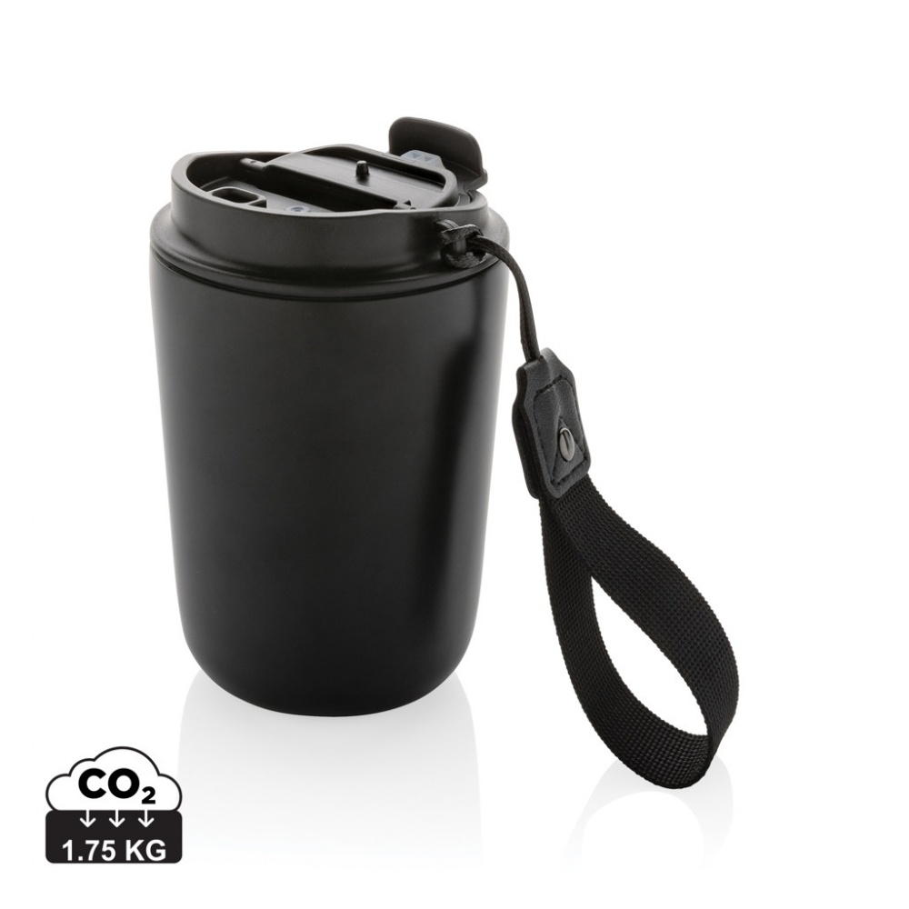 Logo trade promotional item photo of: Cuppa RCS re-steel vacuum tumbler with lanyard