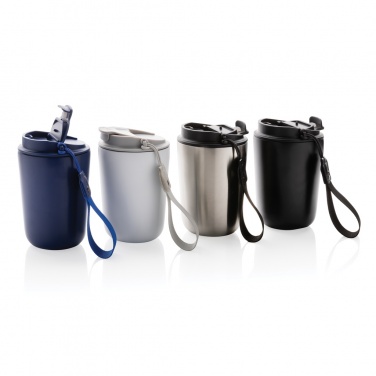 Logotrade promotional merchandise picture of: Cuppa RCS re-steel vacuum tumbler with lanyard